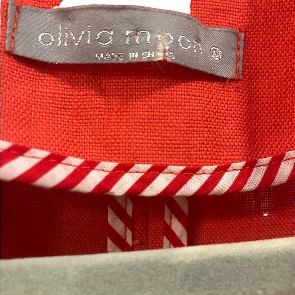 Olivia Moon Linen Blazer Coral Medium - Picture 10 of 12